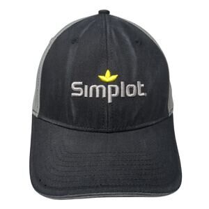 Simplot Strapback Baseball Cap Black One Size Adjustable Embroidered Hat Source